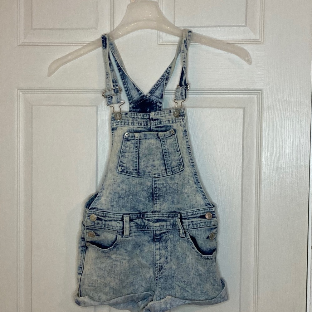 Jordache kids acid washed overall shorts